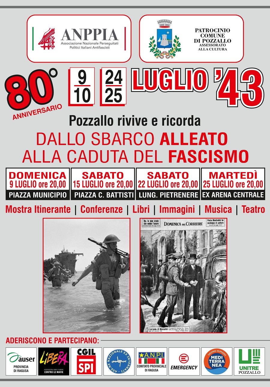 Anppia Pozzallo Anniversario Dallo Sbarco Alleato Alla Caduta Del Fascismo Luglio