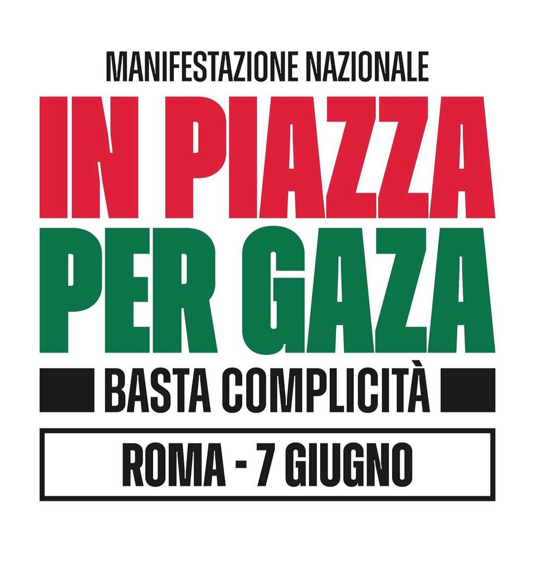 Il 7 giugno a Roma in piazza per Gaza